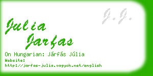julia jarfas business card
